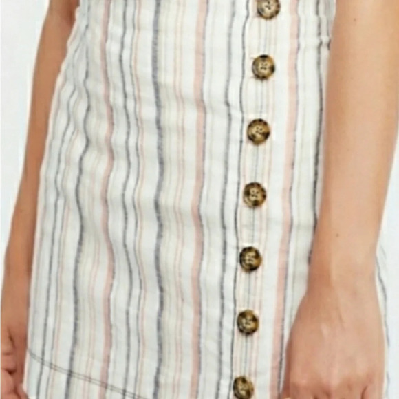 Free People Stripes on Sunday Mini Skirt Size 4 - Picture 2 of 10